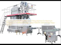 Low Air Consumption Aseptic Carton Filling Machine For Maximum Performance And Efficiency High Speed 7500CPH 330ml Prisma Shape Cartons
