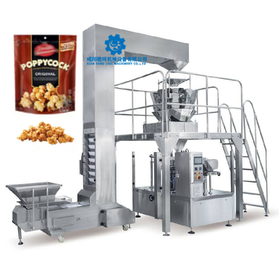 Stand Up Pouch Granule Peanuts Doypack Filling Packing Machines for Gas Consumption 0.8Mpa 0.3m3/min