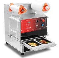  Easy Operation Electric Semi Automatic Table Tray Sealing Machine For PP Plastic Sealing Tray