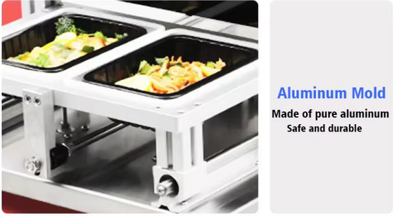 Food Preservation Master Hot Meal Tray Sealing Machine Fast Food Tray Lunch Box Sealing Packaging Machine