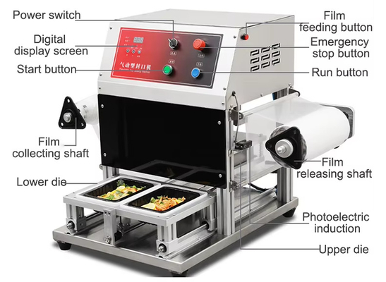 CE Certified Food Tray Sealing Machine Manual Heat Tray Sealer Packaging Wrapping Machines