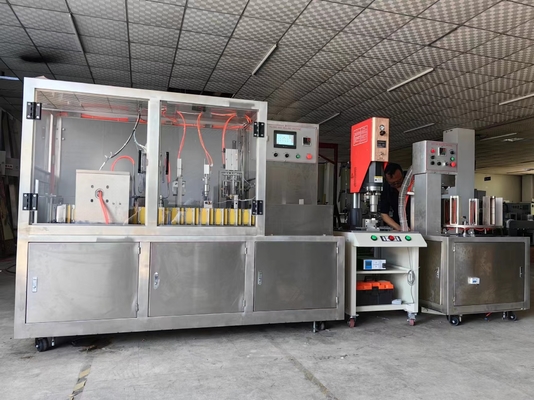 Gable Top Carton Automatic Cartoning Machine Heat Sealing Safety with Emergency Stop Button