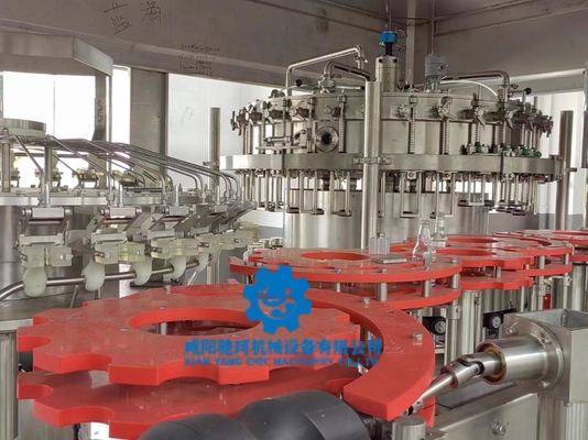 Stainless Steel Touch Screen Bottles Fill Seal Machine Safety Features Roller Sealing Technology