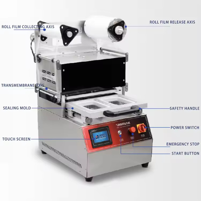 Modified Atmosphere Tray Vacuum Sealer Packaging Machine Food Meat Freshness Tray Sealing Machine