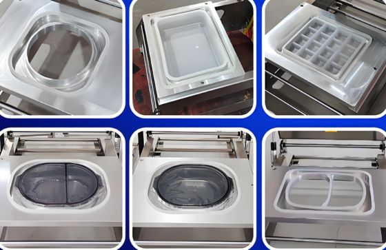 Manual Package Machine Mini Sealer Plastic Material Tray Sealing Machine  Desktop Circle-cut Fast Food Tray Sealing Machine
