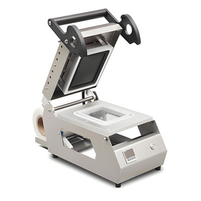 Compact Tabletop Tray Sealing Machine with Adjustable Temperature Control Ergonomic Handle and CE Certification
