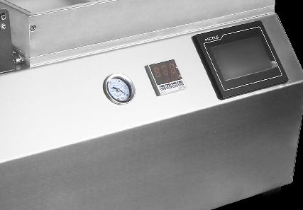 304 Stainless Steel Hand Pressed Body Plastic Tray Vacuum Skin DQ380VSTTouchscreen  Fast Food Customizable Tray Sealing Machine