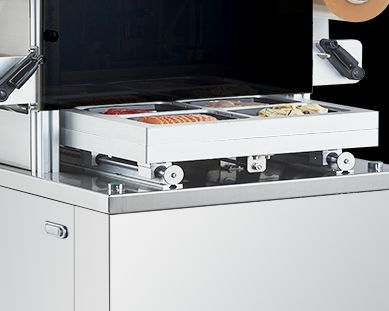 Factory Supply Customized Automatic Vertical Body Vacuum Skin Sealing Machine  DQ480VSL Food Tray Sealing Machine