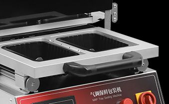 Manufacturer Low Price MAP Atmosphere Control Precise Gas Injection Pneumatic DQ270T-E Tray Sealing Machine Keeping Food Fresh