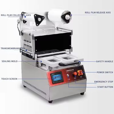 Manufacturer Low Price MAP Atmosphere Control Precise Gas Injection Pneumatic DQ270T-E Tray Sealing Machine Keeping Food Fresh