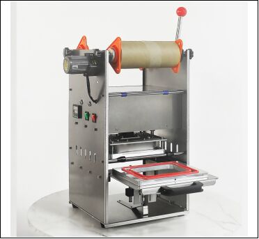 Electric Manual Milk Tea Sealing Machine with Food-Grade Stainless Steel Body and 6061 Anodized Aluminum Mold