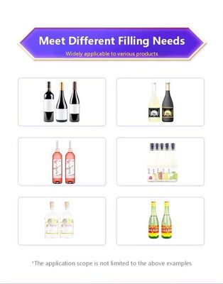 Customized Fully Automatic Four Head Red Wine Lamp Inspection and Filling Machine CH-400 Liquid Filling and Labeling