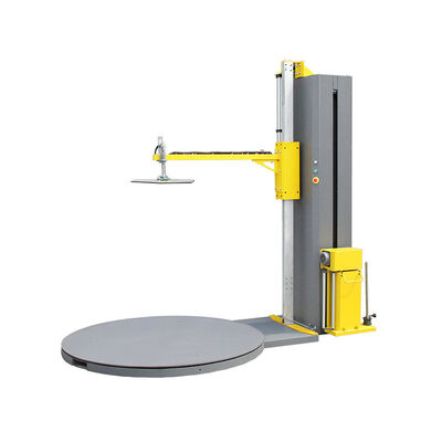 Electric Automatic Pre-Stretch Film Wrapping Machine Pallet Turntable for Beverage Chemical Packaging Motor Driven PLC