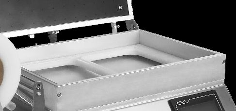 304 Stainless Steel Hand Pressed Body Plastic Tray Vacuum Skin DQ380VSTTouchscreen  Fast Food Customizable Tray Sealing Machine