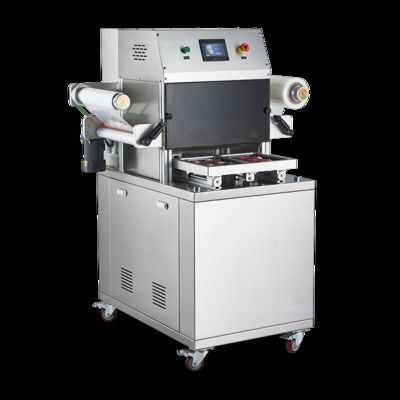 Factory Direct Sale Automatic Vertical Vacuum Skin Sealing Machine DQ330VSL Food Seafood Meat Food Container Sealing Machine