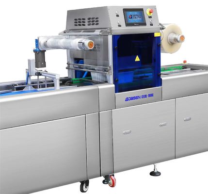 Full-Automatic Continuous Vacuum Skin Airflow Displacement Chain Plastic Tray Sealer DQ630AT-VS High Quality Tray Sealer Machine