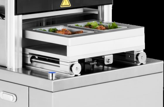 Automatic Tray Sealer DQ320L-E with Food Grade 304 Stainless Steel and 6061 Anodized Aluminum Mold for Modified Atmosphere Packaging Machine