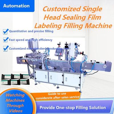 Customized Fully Automatic Customized Single Head Sealing Film Labeling and Filling Machine CH-GZ05
