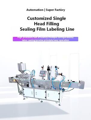 Customized Fully Automatic Customized Single Head Sealing Film Labeling and Filling Machine CH-GZ05