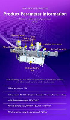 Customized Fully Automatic Customized Single Head Sealing Film Labeling and Filling Machine CH-GZ05