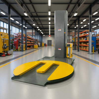 CE and PLC Custom M-type Forklift-operated Wrapping Packer with No Ramp Required for Loading for Wrapping of Pallets