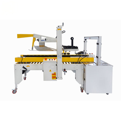 Automatic Carton Flap Folding Sealing & Strapping All-in-One Machine Carton Sealing & Strapping Machine Tape Carton Sealer