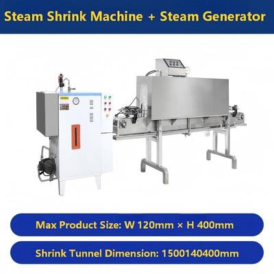 Fully Automatic Electric PLC-Controlled Steam Heat Shrink Wrapping Machine PVC/PET Film Sleeve Wrapper for Beverage Bottles Cans