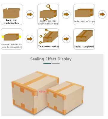 Automatic H-Type Carton Sealing Machine with Flap Folding and Four-Corner H-Box Sealing for Food Packaging