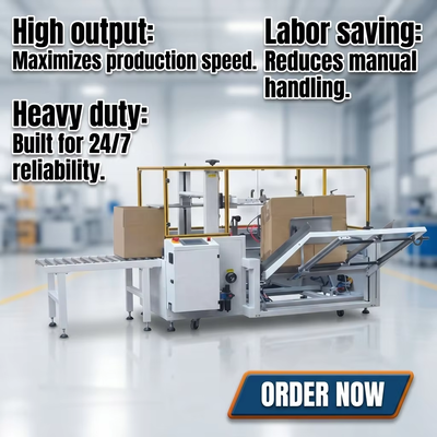 Automatic Cartoning Machine Vertical Unboxing Forming Bottom Straight Tape Sealing Packaging Equipment for Production Lines